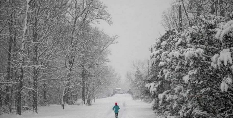 morning activity: get outdoors for a run even in the snow